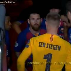 Movistar desvela la charla motivadora de Messi en el túnel cuando el Barça perdía 0-1