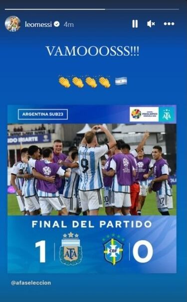 Messi, pelotazo olímpico