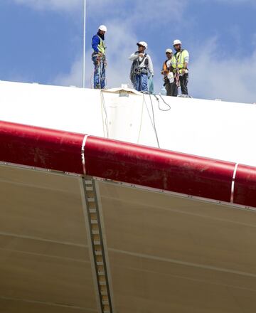 Después de la fiesta, continúan las obras en el Wanda Metropolitano