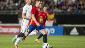 Deulofeu, autor del gol ante Noruega en Murcia.