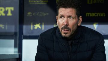 Simeone, en el Cádiz-Atlético