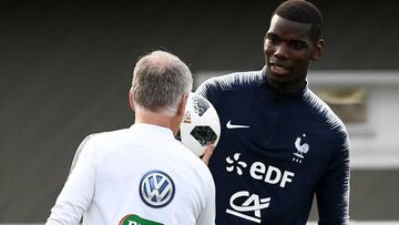 Pogba en un entrenamiento con Francia.
