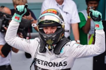 Nico Rosberg celebra la victoria. 