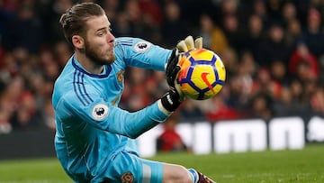 De Gea para un bal&oacute;n ante el Arsenal