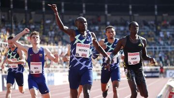 Athletics - Diamond League - Stockholm, Sweden - July 4, 2021 Kenya's Ferguson Rotich wins the men's 800m TT News Agency via REUTERS/Christine Olsson/tt THIS IMAGE HAS BEEN SUPPLIED BY A THIRD PARTY. IT IS DISTRIBUTED, EXACTLY AS RECEIVED BY REUTERS, AS A SERVICE TO CLIENTS. SWEDEN OUT. NO COMMERCIAL OR EDITORIAL SALES IN SWEDEN..