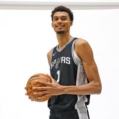 How much weight has Wembanyama gained ahead of his second year in NBA?