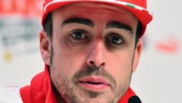Fernando Alonso durante la rueda de prensa ofrecida en Madonna Di Campligio en la concentració de "Wrooom 2013".