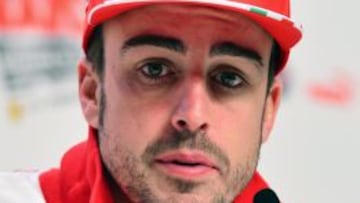 Fernando Alonso durante la rueda de prensa ofrecida en Madonna Di Campligio en la concentraci&oacute; de &quot;Wrooom 2013&quot;.