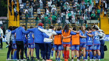 Jugadoras y cuerpo técnico de Universidad de Chile lamentan derrota contra Atlético Nacional,