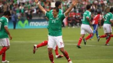 Javier 'Chicharito' Hernández, durante un encuentro con su selección.