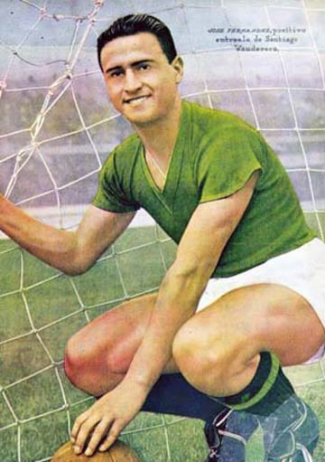 El 'Peta' marcó 83 goles con la camiseta de Wanderers entre 1947 y 1954.