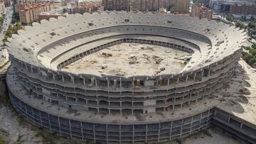 Obra del nuevo Mestalla. 