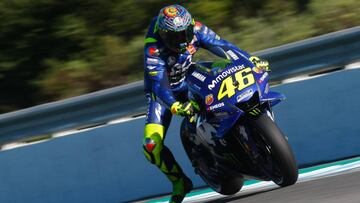 Valentino Rossi en los test de Jerez.