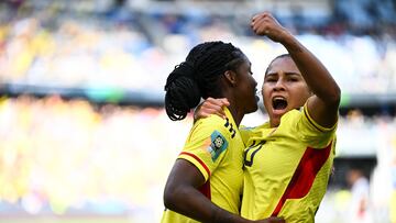 Así festejó Linda Caicedo su gol ante Corea del Sur.