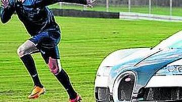 <b>NIKE. </b>Esta imagen pertenece a un anuncio que hizo Cristiano para Nike compitiendo contra un Bugatti.