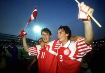 The Danes were drafted into the 1992 European Championship at the last minute as a replacement for the expelled Yugoslavia team. The squad who had to reconvene from their holidays and despite little preparation made it to the final overcoming Germany 2-0.