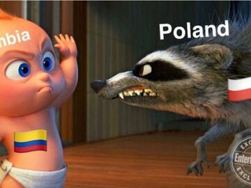 Los memes de la victoria de Colombia contra Polonia