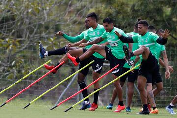 Imágenes del entrenamiento de Atlético Nacional previo al partido ante Bucaramanga