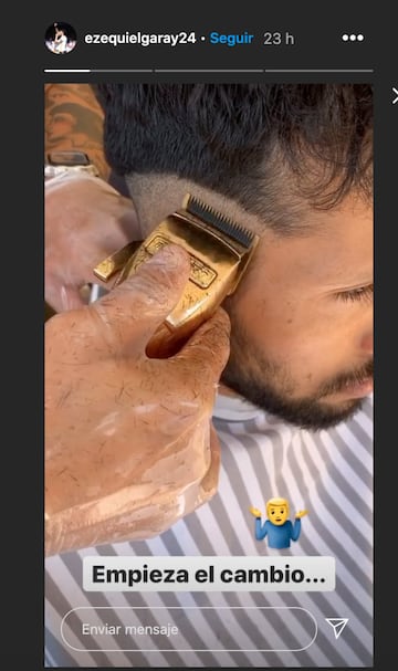 Ezequiel Garay apuesta por un cambio de 'look' y sus compa?eros se mofan