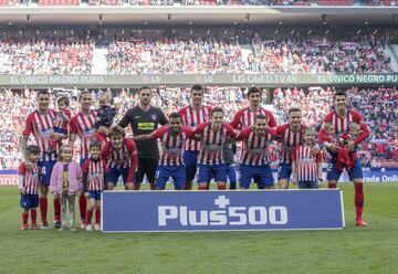 El Atlético de Madrid salió con: Oblak; Arias, Savic, Giménez, Filipe Luis; Lemar, Rodri, Koke, Saúl; Griezmann y Morata. ¡