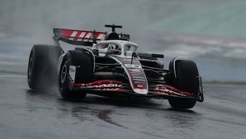 Oliver Bearman, con el Haas durante el GP de Brasil.