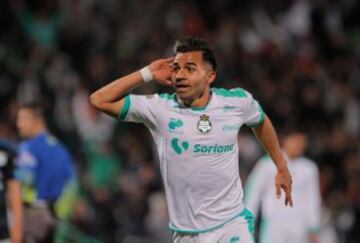 El pequeño volante tuvo harta acción en Santos Laguna pero no logró marcar muchas diferencias. En 14 partidos, no hizo goles.