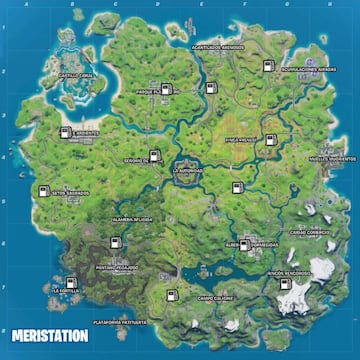 Ubicación de todas las gasolineras de la Temporada 3