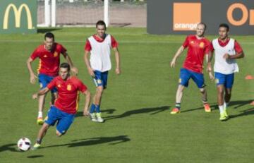 El entrenamiento a puerta abierta de la Selección Española
