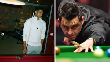 Jude Bellingham y Ronnie O'Sullivan, en una mesa de Snooker.