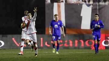 Trejo celebra su gol al Oviedo, el definitivo 2-2.