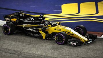 WAL. Singapore (Singapore), 16/09/2017.- German Formula One driver Nico Hulkenberg of Renault Sport F1 Team in action during the qualifying session of the Singapore Formula One Grand Prix at the Marina Bay Street Circuit in Singapore, 16 September 2017. The Singapore Formula One Grand Prix will take place on 17 September 2017. (Singapur, F&oacute;rmula Uno, Singapur) EFE/EPA/WALLACE WOON