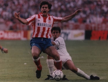 Era el más joven del Atlético y marcá una etapa posteriomente como jefe de la defensa y uno de los futbolistas más importantes del Atlético del doblete. Luis le conocía bien y sabía que tenía un enorme talento. Jugó 290 encuentros en el equipo madrileño e hizo tres goles. Defendió la camiseta del Atlético durante ocho años (desde la 89-90 a la 96-97). Ganó tres Copas y una Liga. Ahora preside las Leyendas de la entidad. En esa temporada jugó seis partidos coperos. Internacional en 12 ocasiones.