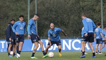 Entrenamiento Deportivo de La Coruña. gorka santamaria granero Bergantiños kuki zalazar