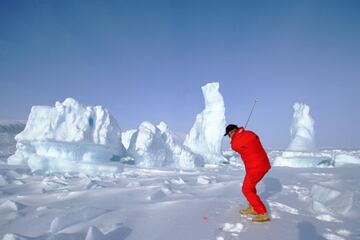 Es uno de los lugares favoritos de los amantes del "snow golf". Las temperaturas pueden alcanzar los 14 grados bajo cero. 