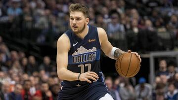 Luka Doncic, base de Dallas Mavericks, durante un partido.