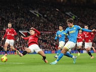 Ladislav Krejcí cancelled out Joshua Zirkzee’s opener just before half-time at Old Trafford. United miss the chance to enter the top five.