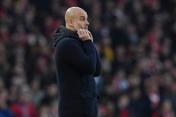 Pep Guardiola durante el encuentro.