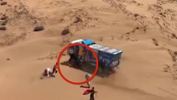 Un camión atropella a un espectador en el Dakar