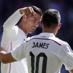 Cristiano marca cinco y James regresa con dos asistencias