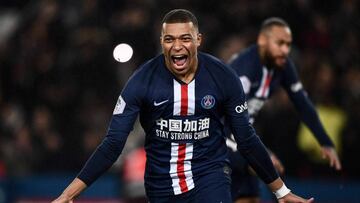 El delantero francés del PSg, Kylian Mbappé, durante un partido.