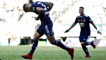 Alejandro Contreras celebra su gol contra Deportes Temuco.