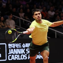 Resumen, marcador y ganador del Alcaraz - Sinner: partido de exhibición en Corea del Sur