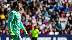 Diego Lopez of Espanyol gestures during the Santander League match between Levante UD and RCD Espanyol de Barcelona at the Ciutat de Valencia Stadium on March 12, 2022, in Valencia, Spain.
 AFP7 
 12/03/2022 ONLY FOR USE IN SPAIN