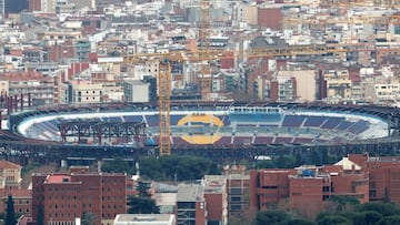 Imagen del Spotify Camp Nou siendo remodelado.