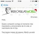 Iker Casillas fue padre este viernes; su hijo se llama Martín