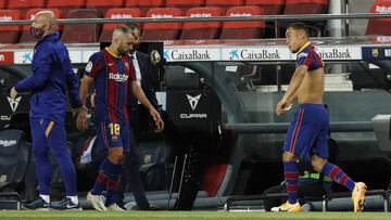 Pesimismo en el Barcelona con Jordi Alba: posible rotura en los isquios de la pierna derecha