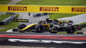 SUKI021. Spielberg (Austria), 30/06/2018.- Spanish Formula One driver Carlos Sainz of Renault in action during the third practice session of the Formula One Grand Prix of Austria at the Red Bull Ring circuit in Spielberg, Austria, 30 June 2018. The 2018 F