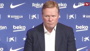 Koeman, incómodo con pregunta sobre De Jong y Busquets