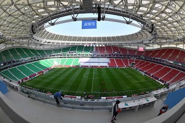 Al Thumama Stadium in Doha. The 40,000- seater venue will host 6 group stage matches, one round of 16 game and one quarter final. 
