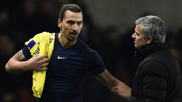 Zlatan Ibrahimovic y Jose Mourinho